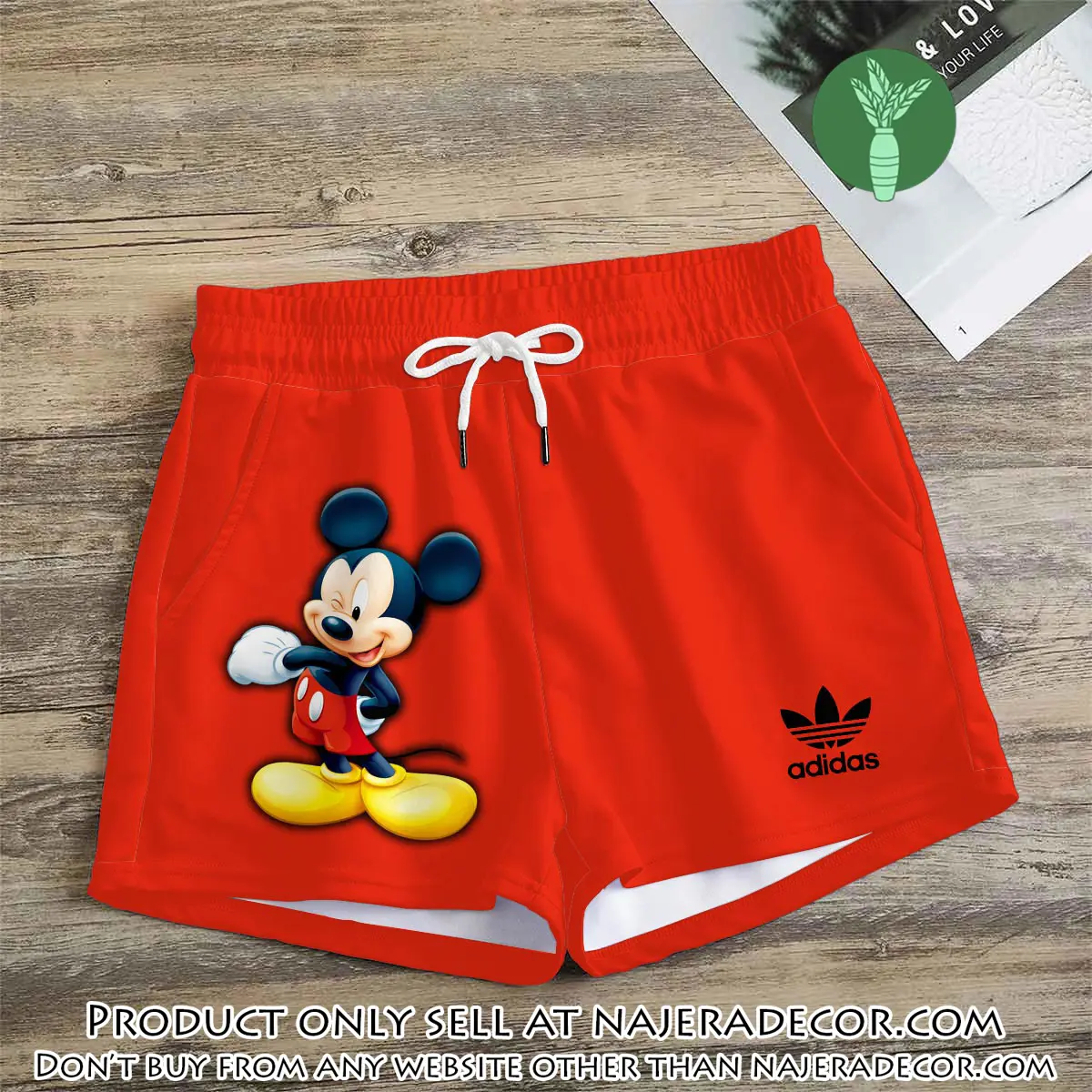 Premium mickey mouse in adidas women shorts lady beach shorts wms1082 njr3820397